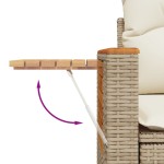 vidaXL Set canapele de grădină cu perne, 10 piese, bej, poliratan