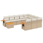 vidaXL Set canapele de grădină cu perne, 11 piese, bej, poliratan vidaXL Set canapele de grădină cu perne, 11 piese, bej, poliratan