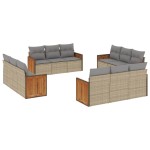 vidaXL Set canapele de grădină cu perne, 12 piese, bej, poliratan vidaXL Set canapele de grădină cu perne, 12 piese, bej, poliratan