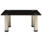 vidaXL Suport TV, negru, 40 x 35 x 17 cm, sticlă securizată