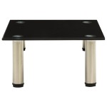 vidaXL Suport TV, negru, 40 x 35 x 17 cm, sticlă securizată