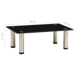 vidaXL Suport TV, negru, 40 x 35 x 17 cm, sticlă securizată