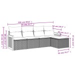 vidaXL Set canapele de grădină cu perne, 5 piese, bej, poliratan