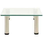 vidaXL Suport TV, transparent, 40 x 35 x 17 cm, sticlă securizată