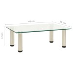 vidaXL Suport TV, transparent, 40 x 35 x 17 cm, sticlă securizată