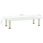 vidaXL Suport TV, mătuit, 80 x 35 x 17 cm, sticlă securizată