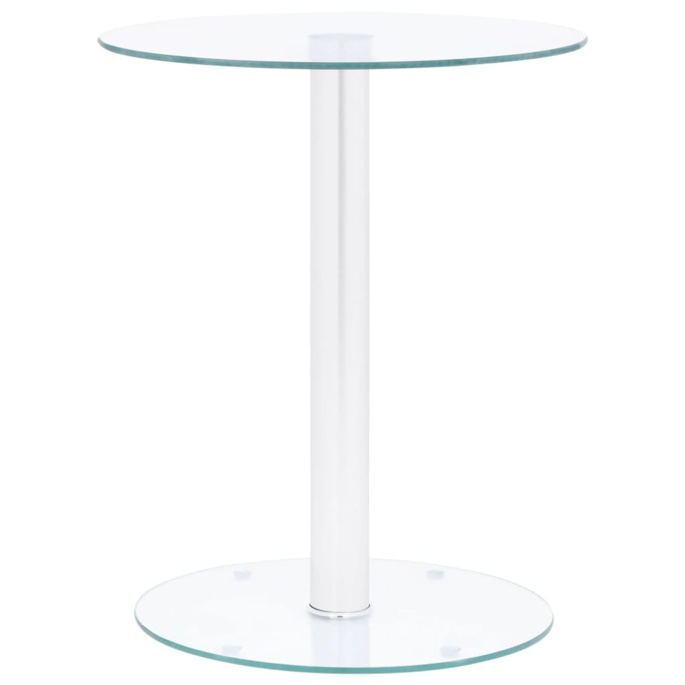 vidaXL Măsuță de cafea, transparent, 40 cm, sticlă securizată
