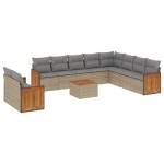 vidaXL Set canapele de grădină cu perne, 11 piese, bej, poliratan vidaXL Set canapele de grădină cu perne, 11 piese, bej, poliratan