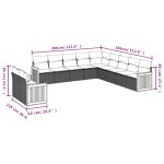 vidaXL Set canapele de grădină cu perne, 11 piese, bej, poliratan vidaXL Set canapele de grădină cu perne, 11 piese, bej, poliratan