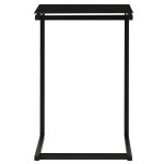 vidaXL Masă laterală, negru, 40x40x60 cm, sticlă securizată vidaXL Masă laterală, negru, 40x40x60 cm, sticlă securizată