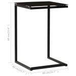 vidaXL Masă laterală, negru, 40x40x60 cm, sticlă securizată vidaXL Masă laterală, negru, 40x40x60 cm, sticlă securizată