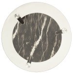 vidaXL Masă laterală 2 niv. transparent/negru marmură 38 cm sticlă vidaXL Masă laterală 2 niv. transparent/negru marmură 38 cm sticlă