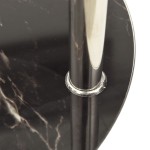 vidaXL Masă laterală 2 niv. transparent/negru marmură 38 cm sticlă vidaXL Masă laterală 2 niv. transparent/negru marmură 38 cm sticlă