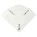 vidaXL Masă laterală, 2 niveluri, transparent, 38x38x50 cm, sticlă vidaXL Masă laterală, 2 niveluri, transparent, 38x38x50 cm, sticlă