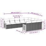 vidaXL Set canapele de grădină cu perne, 10 piese, bej, poliratan