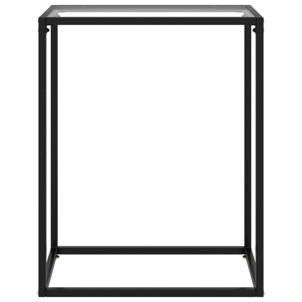 vidaXL Masă consolă, transparent, 60x35x75 cm, sticlă securizată