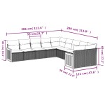 vidaXL Set canapele de grădină cu perne, 10 piese, bej, poliratan