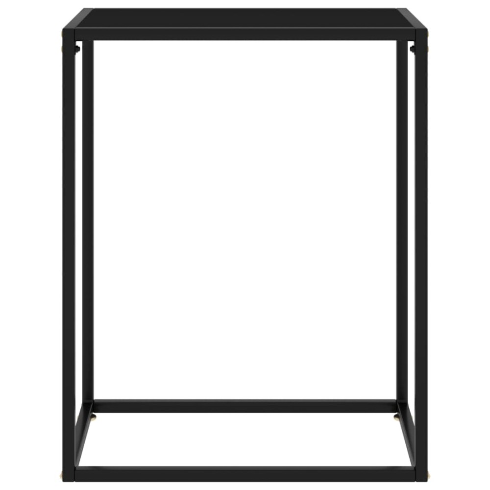 vidaXL Masă consolă, negru, 60x35x75 cm, sticlă securizată