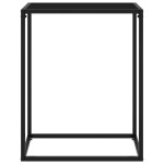 vidaXL Masă consolă, negru, 60x35x75 cm, sticlă securizată