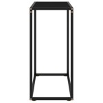 vidaXL Masă consolă, negru, 60x35x75 cm, sticlă securizată