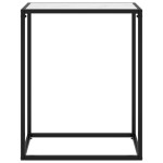 vidaXL Masă consolă, alb, 60x35x75 cm, sticlă securizată vidaXL Masă consolă, alb, 60x35x75 cm, sticlă securizată