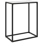 vidaXL Masă consolă, alb, 60x35x75 cm, sticlă securizată vidaXL Masă consolă, alb, 60x35x75 cm, sticlă securizată