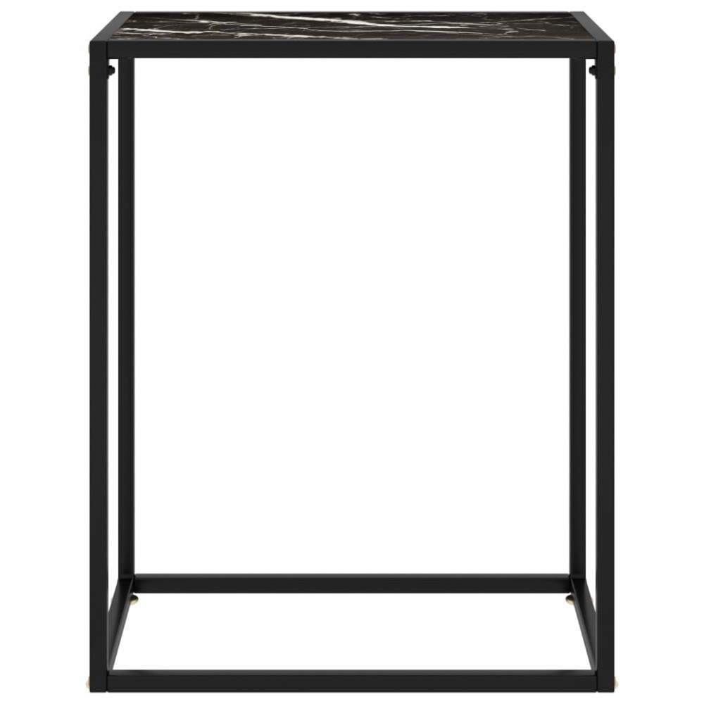 vidaXL Masă consolă, negru, 60x35x75 cm, sticlă securizată
