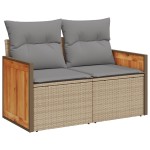 vidaXL Set canapele de grădină cu perne, 10 piese, bej, poliratan vidaXL Set canapele de grădină cu perne, 10 piese, bej, poliratan