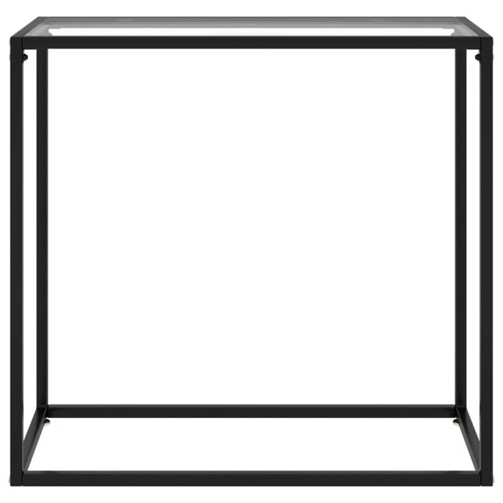 vidaXL Masă consolă, transparent, 80x35x75 cm, sticlă securizată
