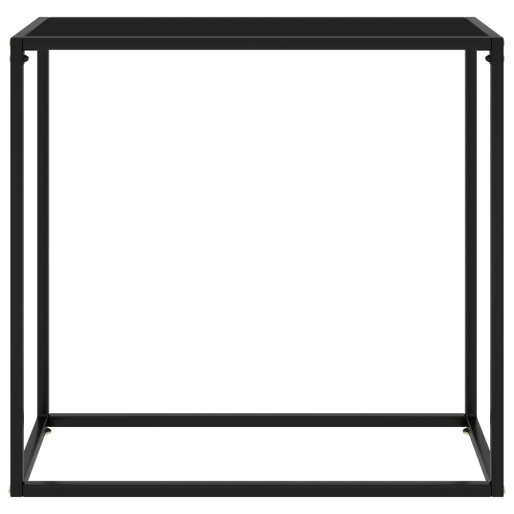 vidaXL Masă consolă, negru, 80x35x75 cm, sticlă securizată