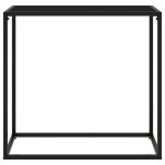 vidaXL Masă consolă, negru, 80x35x75 cm, sticlă securizată
