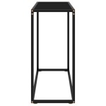 vidaXL Masă consolă, negru, 80x35x75 cm, sticlă securizată