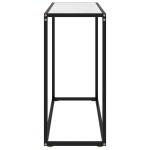 vidaXL Masă consolă, alb, 80x35x75 cm, sticlă securizată vidaXL Masă consolă, alb, 80x35x75 cm, sticlă securizată
