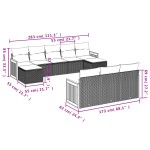 vidaXL Set canapele de grădină cu perne, 10 piese, negru, poliratan vidaXL Set canapele de grădină cu perne, 10 piese, negru, poliratan