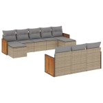 vidaXL Set canapele de grădină cu perne, 10 piese, bej, poliratan vidaXL Set canapele de grădină cu perne, 10 piese, bej, poliratan