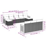 vidaXL Set canapele de grădină cu perne, 10 piese, bej, poliratan vidaXL Set canapele de grădină cu perne, 10 piese, bej, poliratan