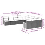 vidaXL Set canapele de grădină cu perne, 11 piese, bej, poliratan vidaXL Set canapele de grădină cu perne, 11 piese, bej, poliratan