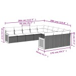 vidaXL Set canapele de grădină cu perne, 11 piese, bej, poliratan vidaXL Set canapele de grădină cu perne, 11 piese, bej, poliratan