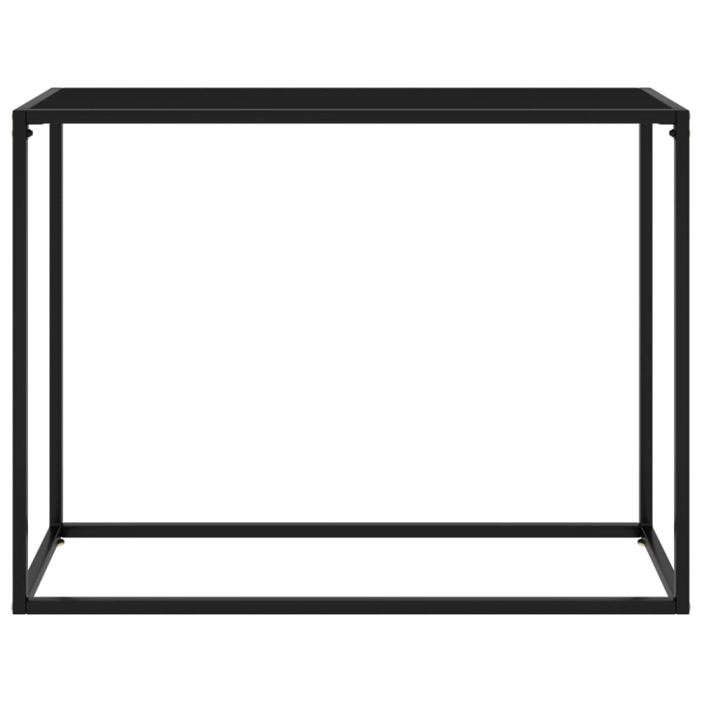 vidaXL Masă consolă, negru, 100x35x75 cm, sticlă securizată
