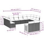 vidaXL Set canapele de grădină cu perne, 12 piese, bej, poliratan vidaXL Set canapele de grădină cu perne, 12 piese, bej, poliratan