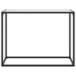 vidaXL Masă consolă, alb, 100x35x75 cm, sticlă securizată vidaXL Masă consolă, alb, 100x35x75 cm, sticlă securizată