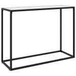 vidaXL Masă consolă, alb, 100x35x75 cm, sticlă securizată vidaXL Masă consolă, alb, 100x35x75 cm, sticlă securizată