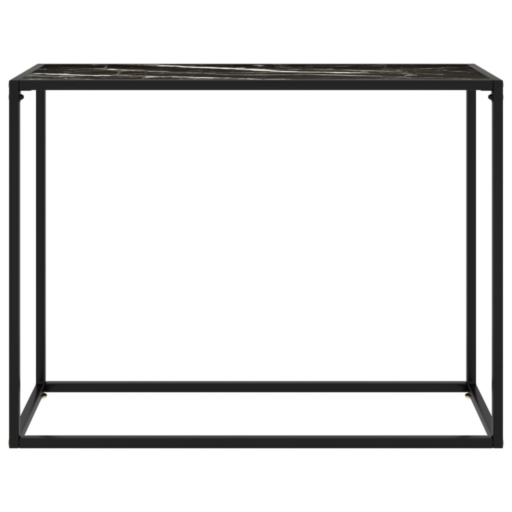 vidaXL Masă consolă, negru, 100x35x75 cm, sticlă securizată