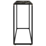 vidaXL Masă consolă, negru, 100x35x75 cm, sticlă securizată