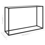 vidaXL Masă consolă, transparent, 120x35x75 cm, sticlă securizată vidaXL Masă consolă, transparent, 120x35x75 cm, sticlă securizată