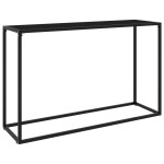 vidaXL Masă consolă, negru, 120x35x75 cm, sticlă securizată