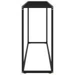 vidaXL Masă consolă, negru, 120x35x75 cm, sticlă securizată