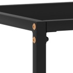 vidaXL Masă consolă, negru, 120x35x75 cm, sticlă securizată