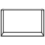 vidaXL Masă consolă, alb, 120x35x75 cm, sticlă securizată
