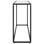 vidaXL Masă consolă, alb, 120x35x75 cm, sticlă securizată